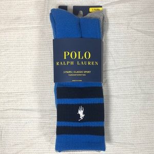 POLO Ralph Lauren Classic Sport Sock NEW 3 Pack